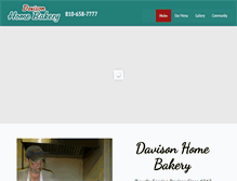 Tablet Screenshot of davisonhomebakery.com